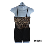 Midnight Bronze Sequin Halter Shorty  biketard