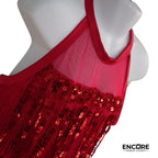 Red Rhythm Fringe  biketard