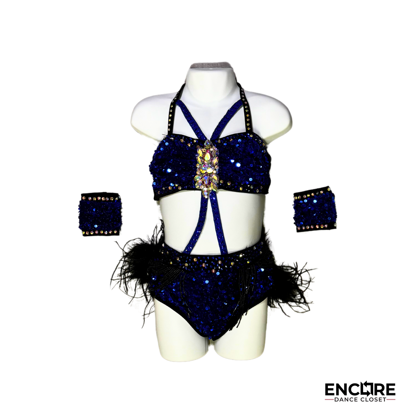 Dazzling Blue Sequin Two-Piece