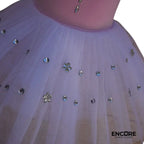 Pink Ballet Leotard with White Pancake Tutu  dress