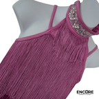 Pink Ombré Fringe Performance Dress  biketard