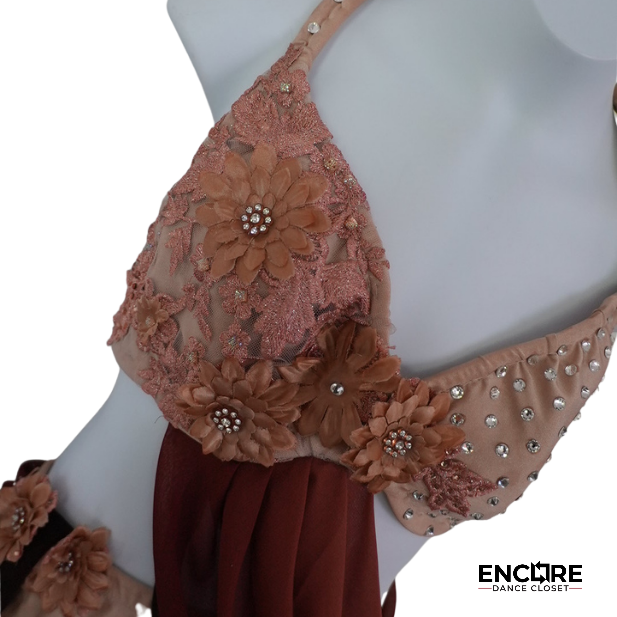 Blush Floral Contemporary Costume  two piece