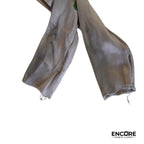 Shiny Champagne Unitard with Leaf Print  unitard