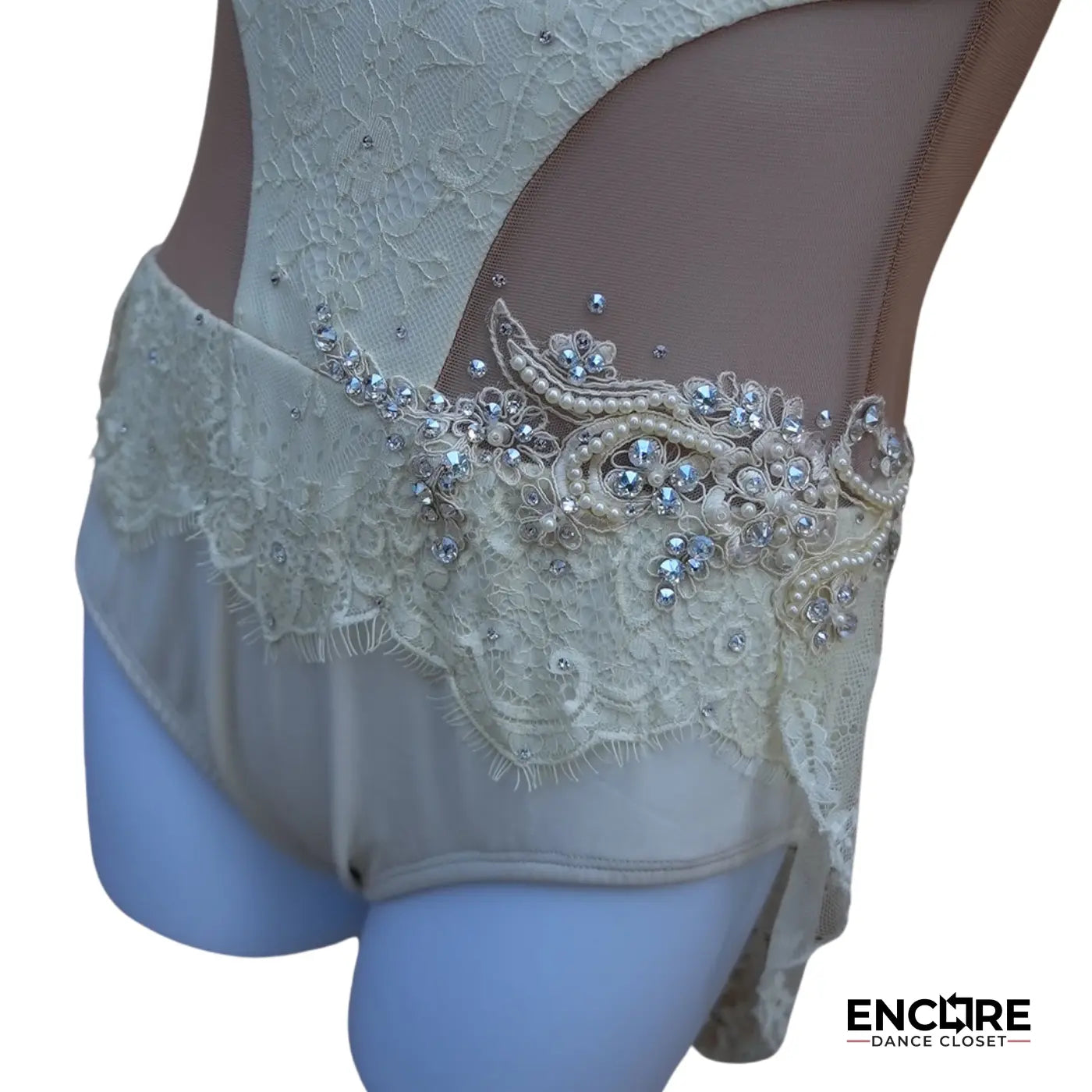 White Lace Lyrical Leotard  leotard
