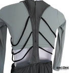 Sage Crop Top & Black Mesh Skirt  biketard