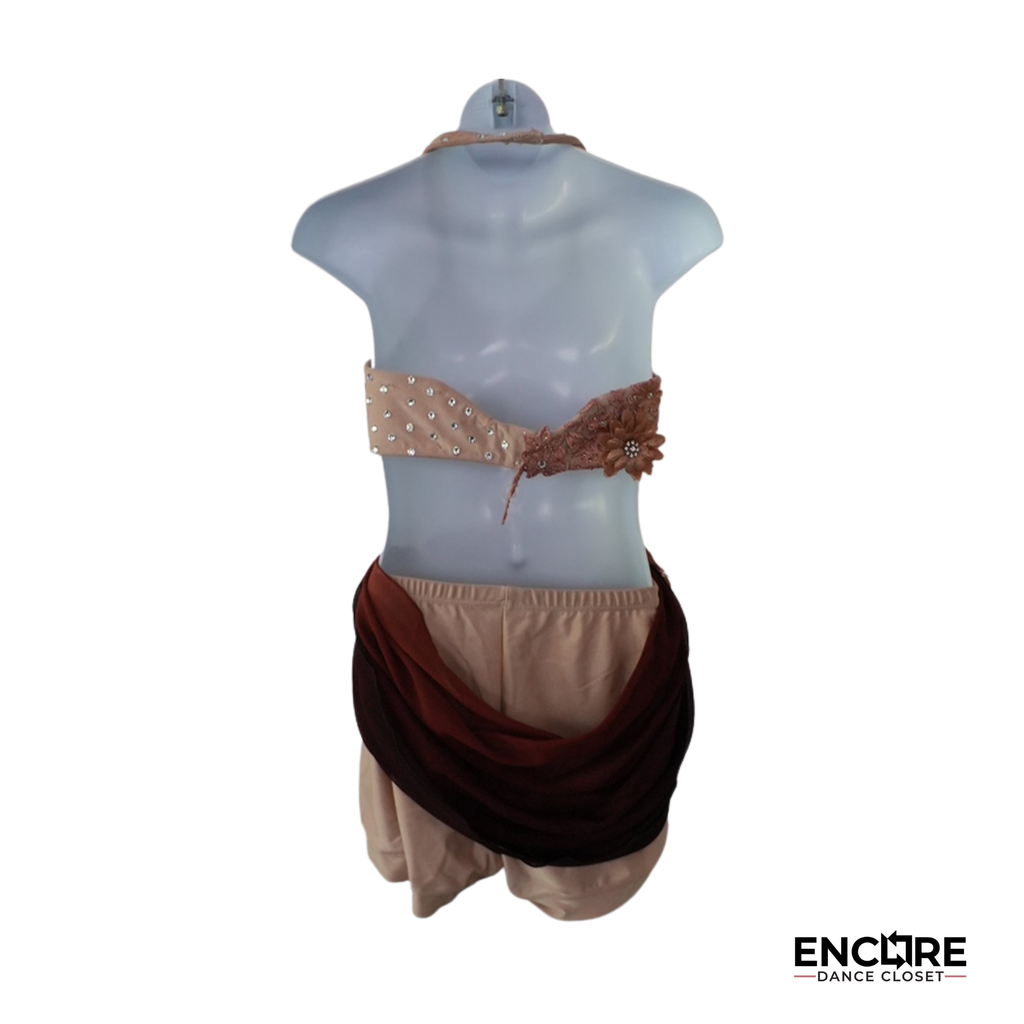 Blush Floral Contemporary Costume  two piece
