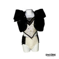Bold Black and White Rhinestones  leotard