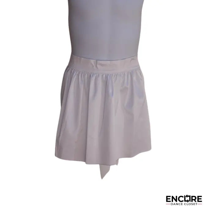 Silk White Tie-Around Apron  skirt