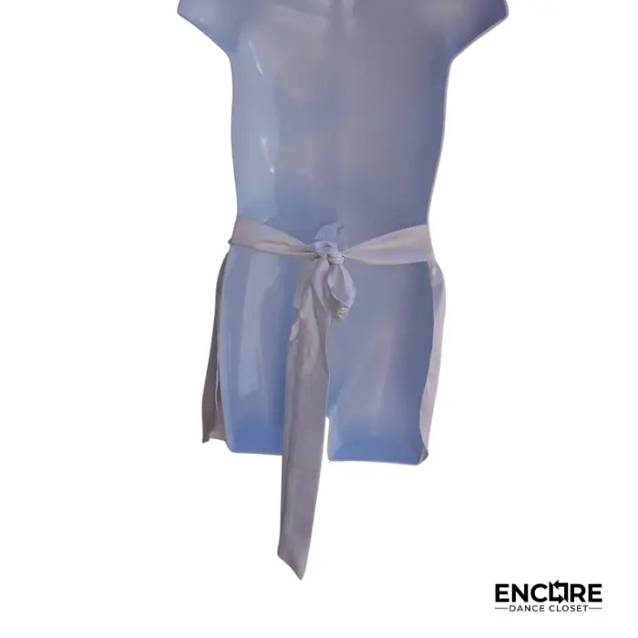 Silk White Tie-Around Apron  skirt
