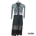 Sage Crop Top & Mesh Skirt  biketard