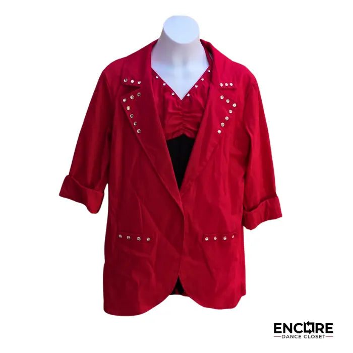 Red & Black Showstopper  biketard