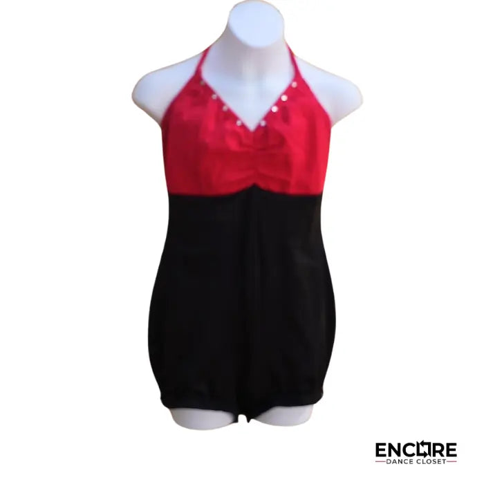 Red & Black Showstopper  biketard