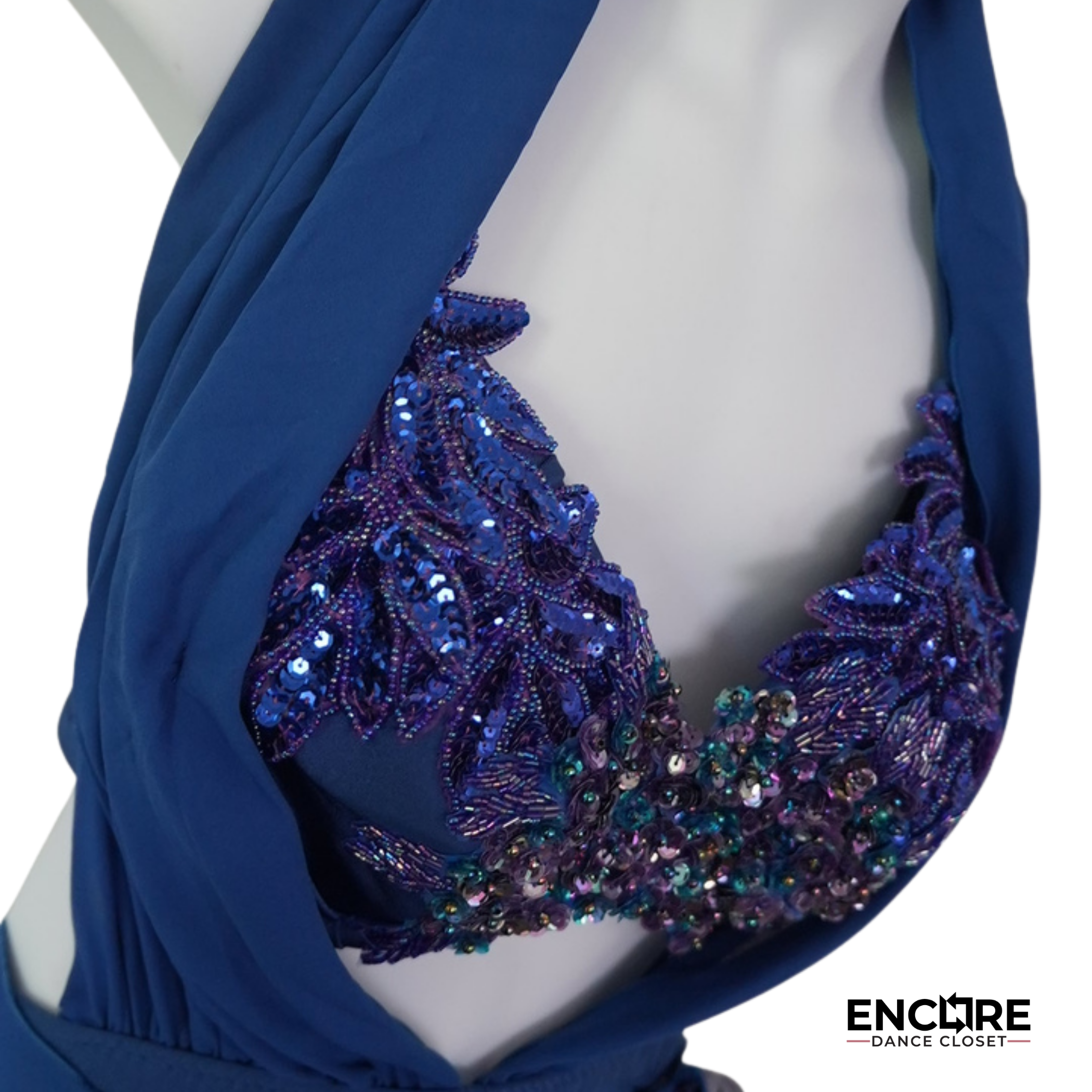 Sapphire Blue Lyrical Costume  two piece