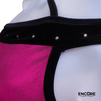 Hot Pink Foil Asymmetrical Dance Top  top