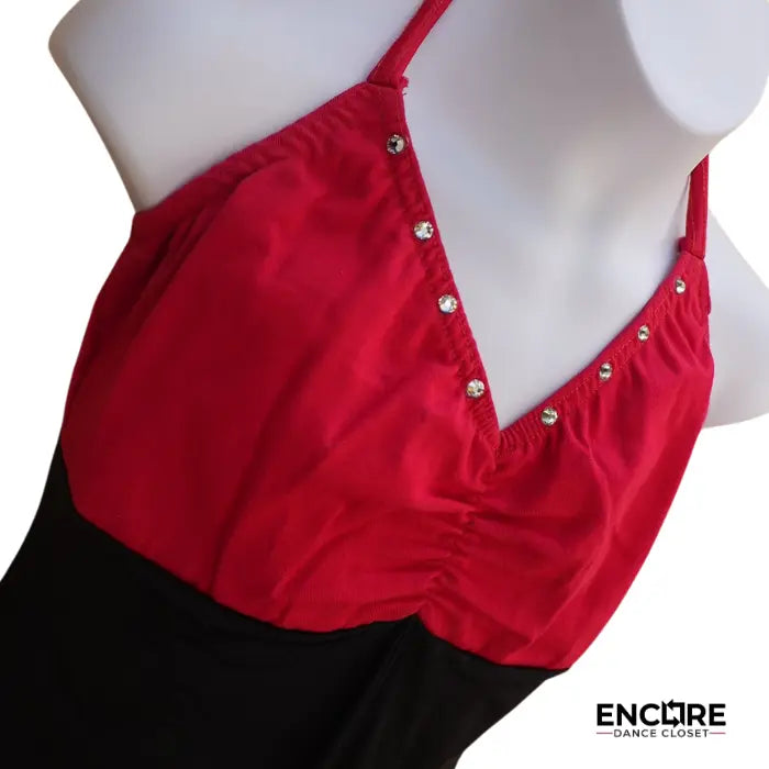 Red & Black Showstopper  biketard