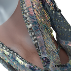 Crystal Fringe Contemporary Leo  leotard