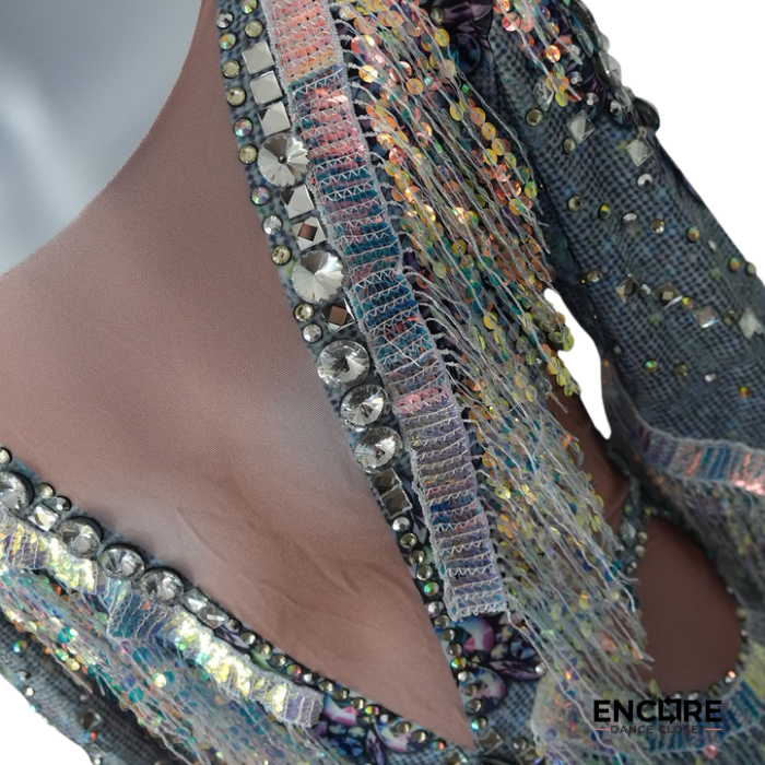 Crystal Fringe Contemporary Leo  leotard