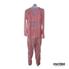 Soft Pink Sheer Ruffle Unitard Costume  two piece