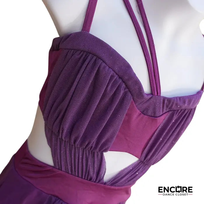 Plum Illusion Ensemble  dress