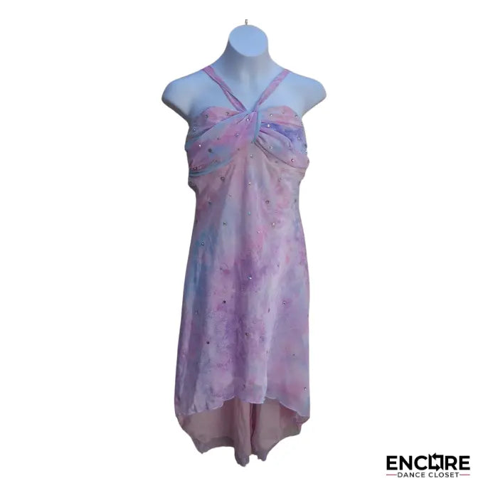Blush Tie-Dye Sparkle Slip  dress