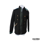 Black & Emerald Military-Inspired Jacket Costume  top