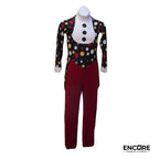 Clown Unitard with Red Velvet Bottoms  unitard