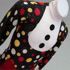 Clown Unitard with Red Velvet Bottoms  unitard