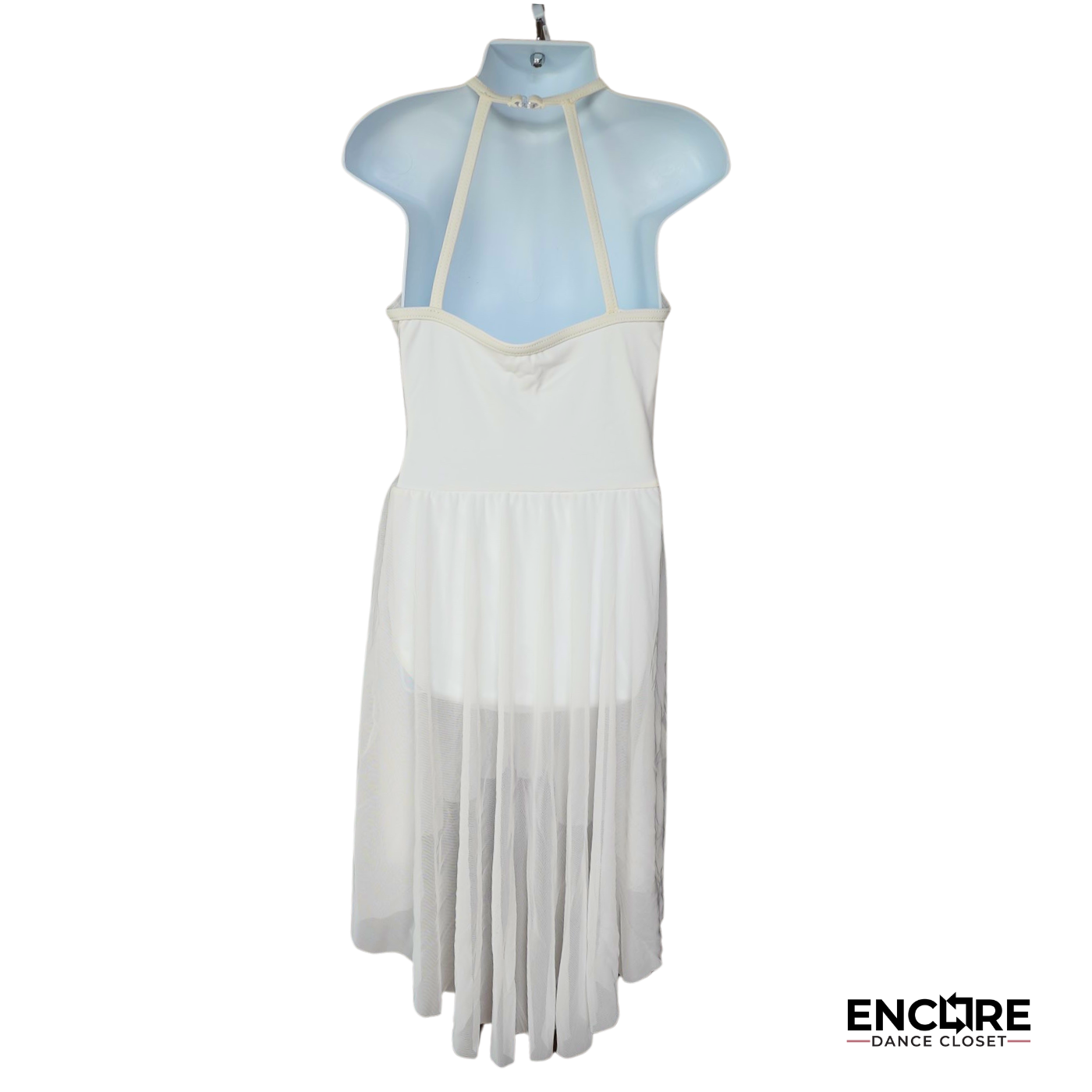 Simple Grace White Mesh Dress