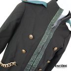 Black & Emerald Military-Inspired Jacket Costume  top