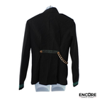 Black & Emerald Military-Inspired Jacket Costume  top