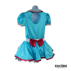 Turquoise Character Dance Costume with Polka Dot Apron  dress