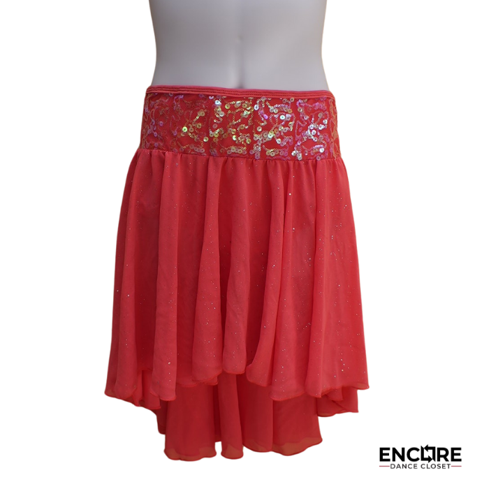 Coral Sparkle Skirt