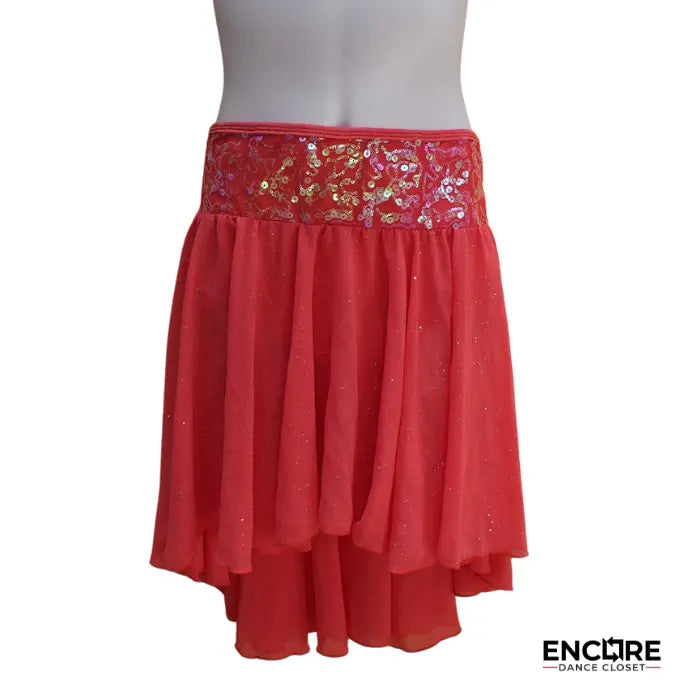 Coral Sparkle Skirt  skirt