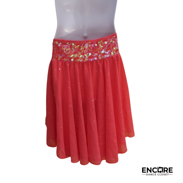 Coral Sparkle Skirt