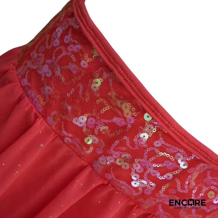 Coral Sparkle Skirt  skirt