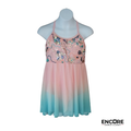 Pink Ombré Lyrical Dress with Floral Sequin Embellishments  dress