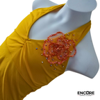 Yellow & Orange Halter Dance Dress  two piece