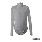 White Mock Neck Leotard  leotard