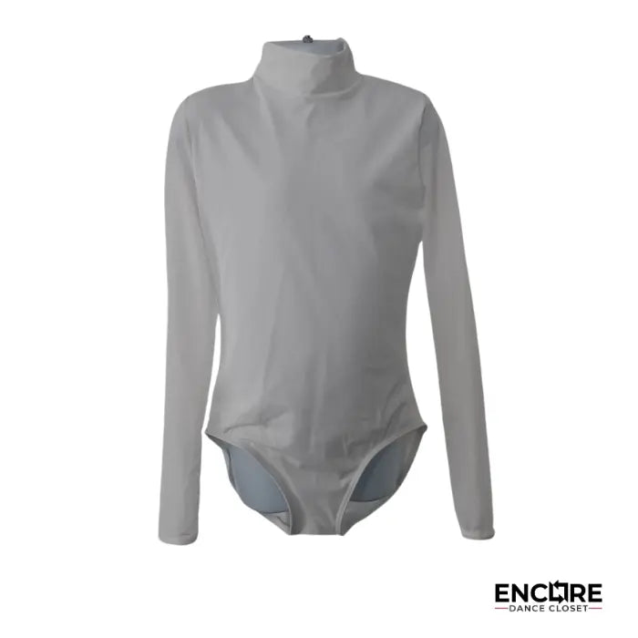 White Mock Neck Leotard  leotard