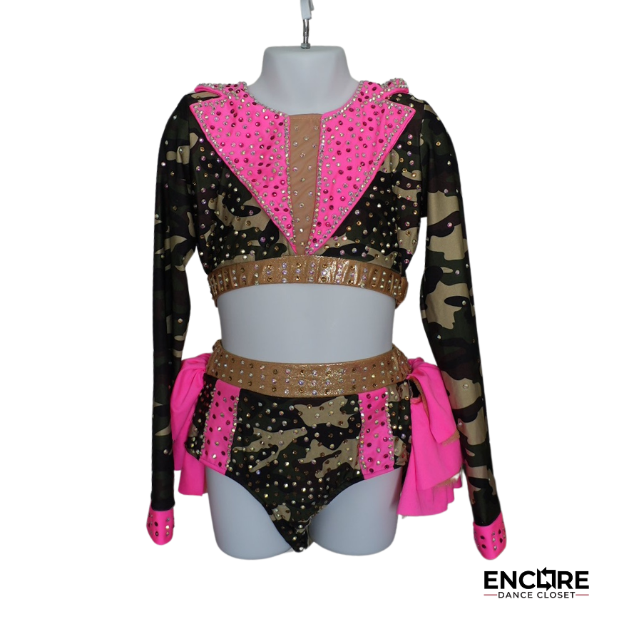 Camo & Pink Ruffled Costume