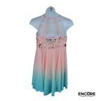 Pink Ombré Lyrical Dress with Floral Sequin Embellishments  dress