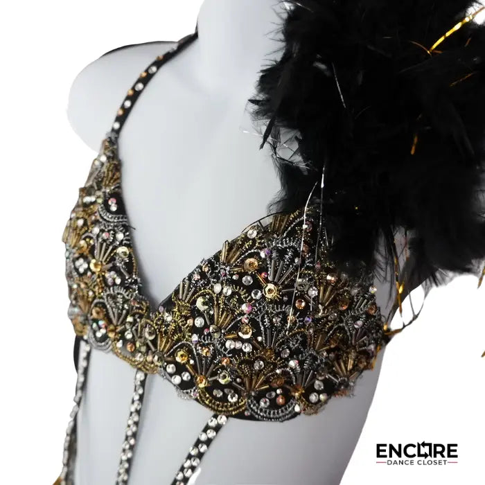 Black & Gold Cabaret Sparkle  two piece