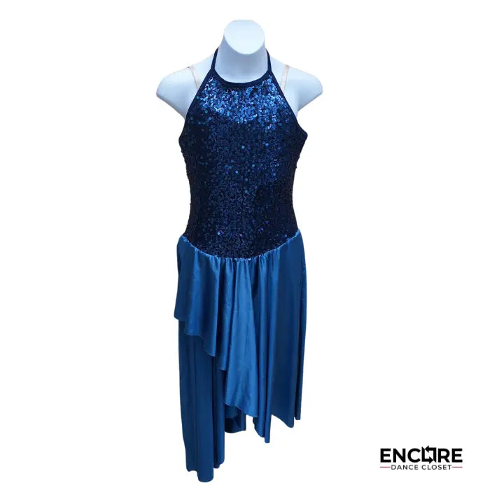 Midnight Blue Sequin Lyrical Costume  dress