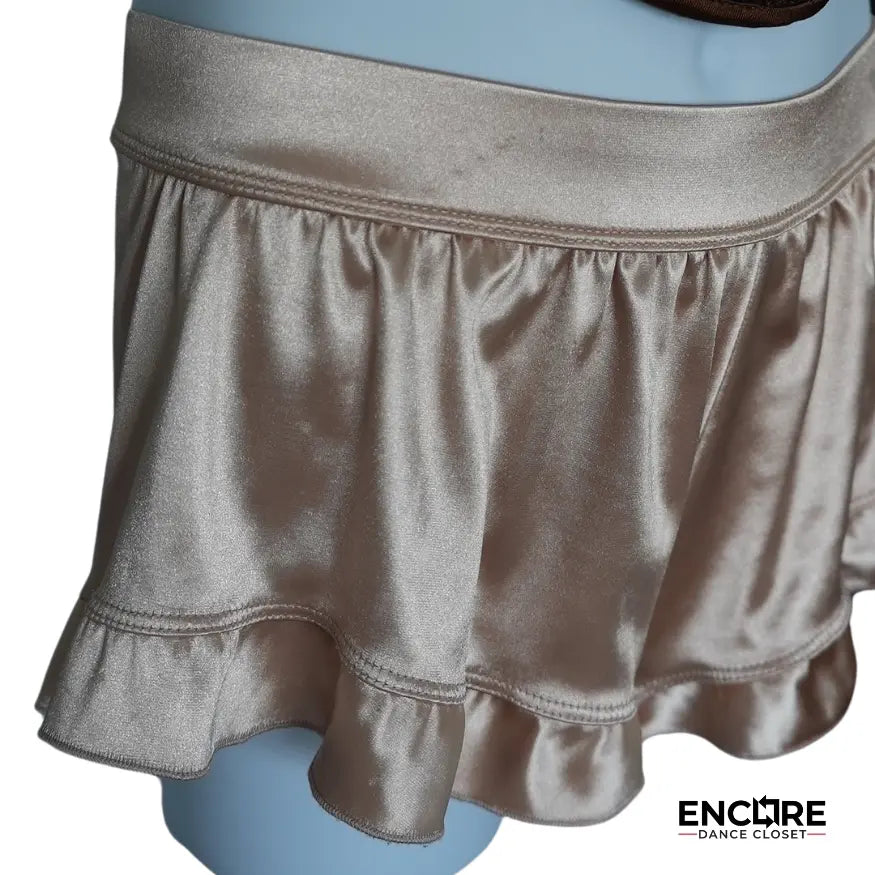 Beige Silk Flare Shorts & Corset Top
