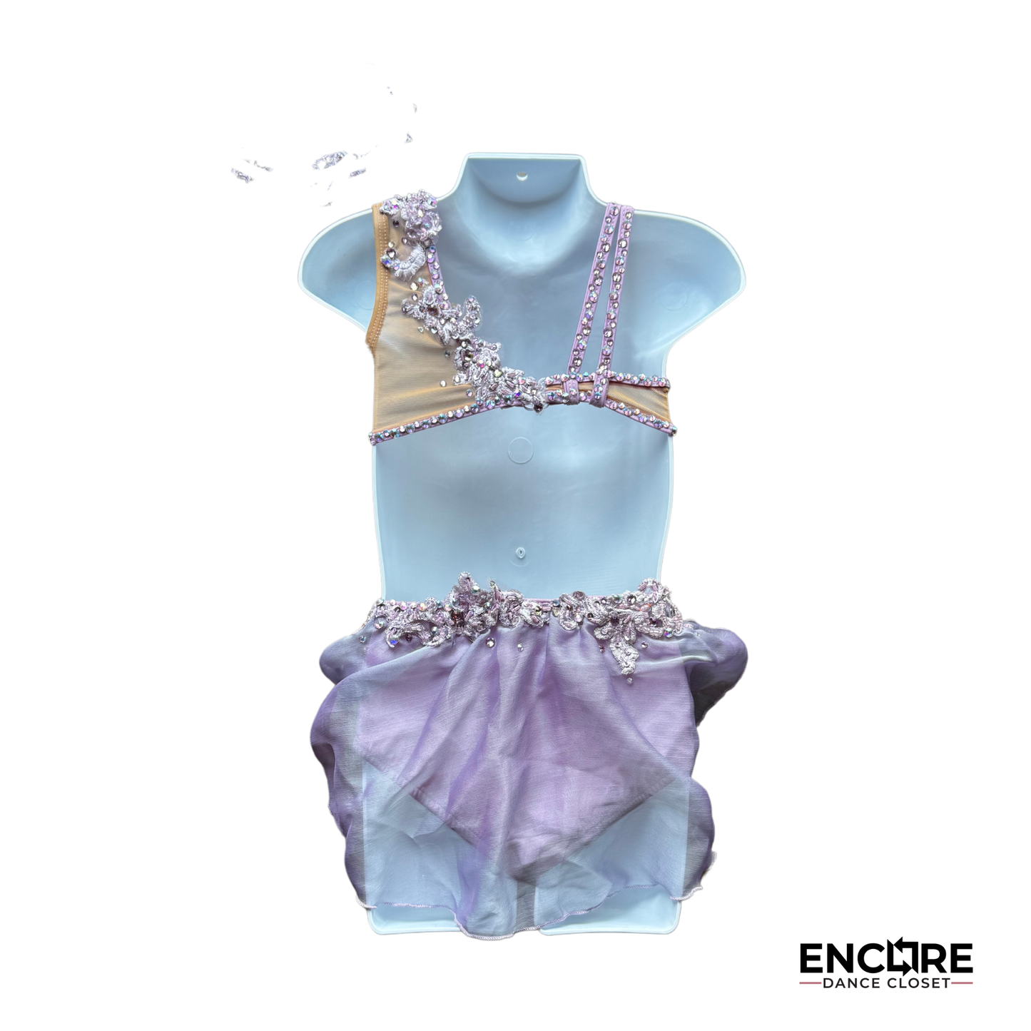 Lilac Leotard with Lyrical Skirt & Rhinestone Detailing