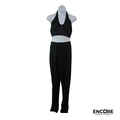 Black Halter Crop Top & Pant Costume  two piece