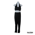 Black Halter Crop Top & Pant Costume  two piece