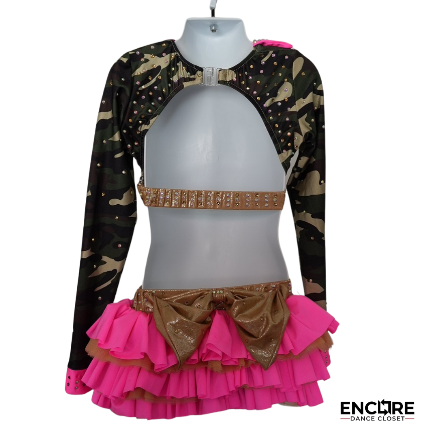 Camo & Pink Ruffled Costume