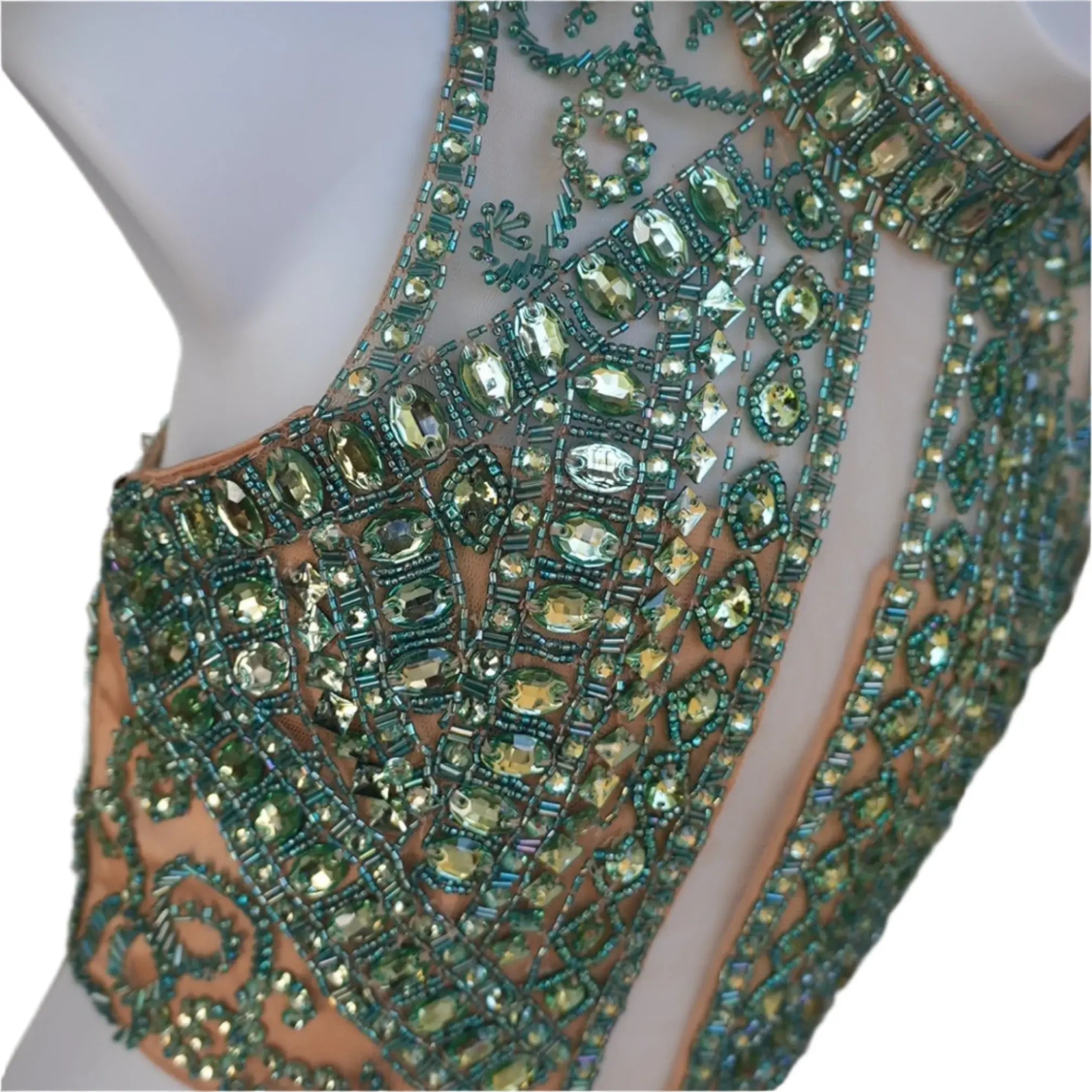 Turquoise Rhinestone Elegance  two piece