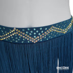 Blue Fringe Flare  two piece